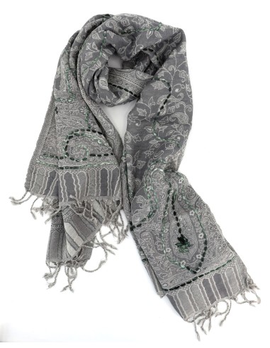 STOLA IN LANA RICAMATA 70X180 "JOY"