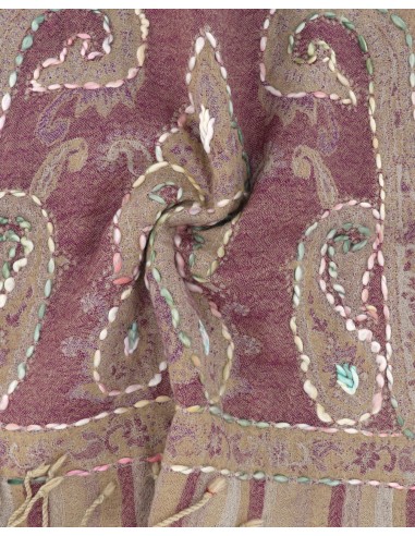 STOLA IN LANA RICAMATA 70X180 "JOY"