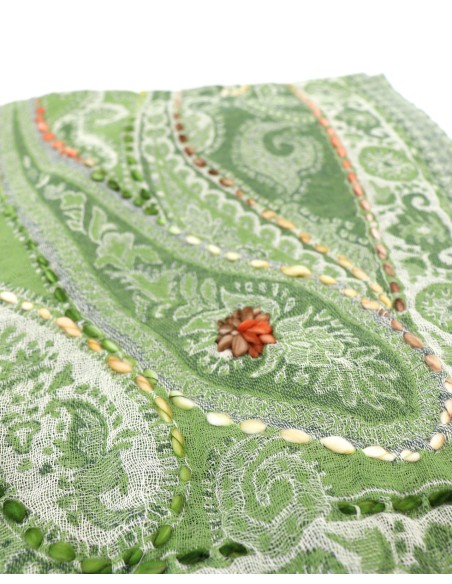 STOLA IN LANA RICAMATA 70X180 "JOY"