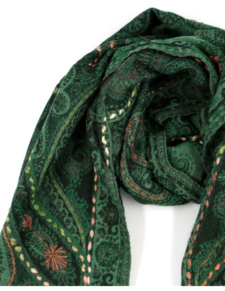 STOLA IN LANA RICAMATA 70X180 "JOY"