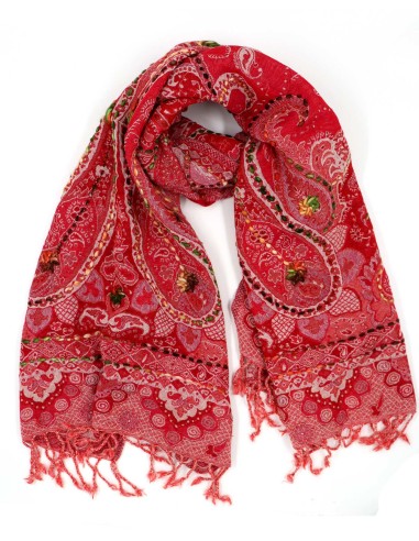 STOLA IN LANA RICAMATA 70X180 "JOY"