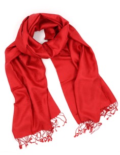 SCIARPA IN SETA "ART" 50X190 CM - ROSSO