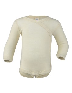 BODY NASCITA IN LANA-SETA INCROCIATO - GRIGIO