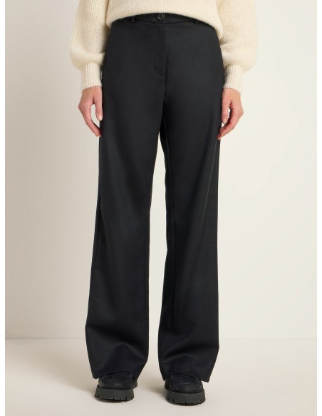 PANTALONI A PALAZZO IN 100% LANA MERINO