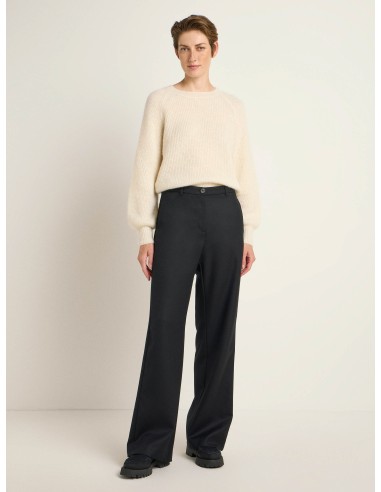 PANTALONI A PALAZZO IN 100% LANA MERINO