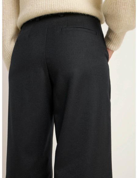 PANTALONI A PALAZZO IN 100% LANA MERINO