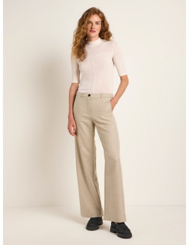 PANTALONI A PALAZZO IN 100% LANA MERINO
