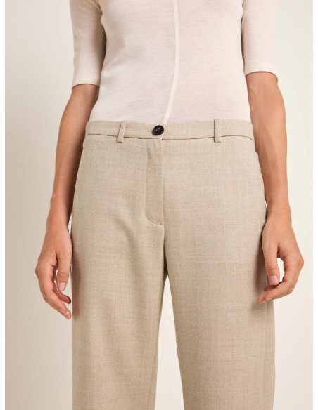 PANTALONI A PALAZZO IN 100% LANA MERINO