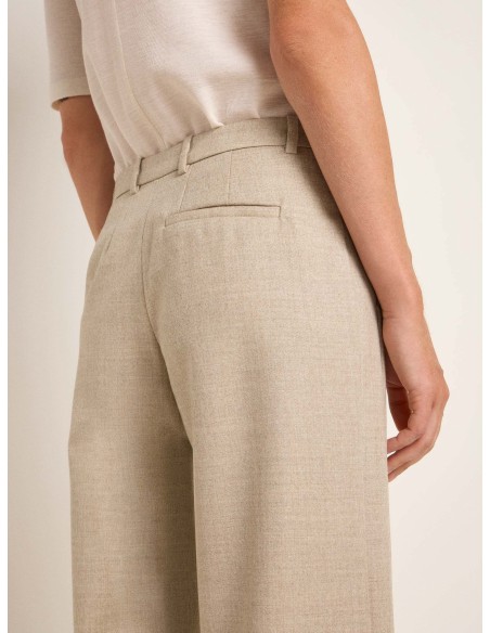 PANTALONI A PALAZZO IN 100% LANA MERINO