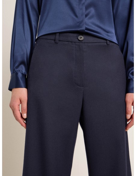 PANTALONI A PALAZZO IN 100% LANA MERINO