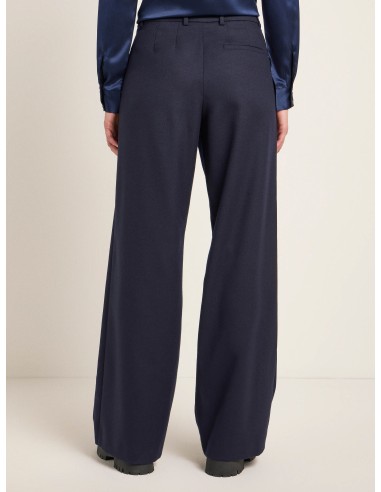 PANTALONI A PALAZZO IN 100% LANA MERINO