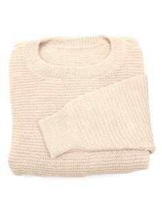 MAGLIONE IN ALPACA FATTO A MANO  FAIRTRADE - NATURALE 2