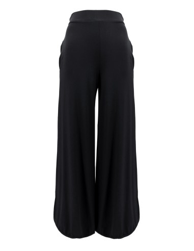 PANTALONI IN JERSEY DI BAMBU LUNGHI E AMPI A...