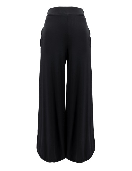 PANTALONI IN JERSEY DI BAMBU LUNGHI E AMPI A PALAZZO