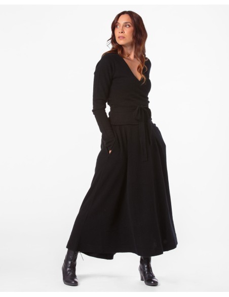 GONNA AMPIA 100% CASHMERE CON PENCES "MARTA"