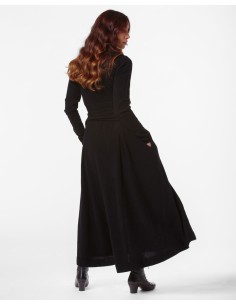 GONNA AMPIA 100% CASHMERE CON PENCES "MARTA" - NERO 2