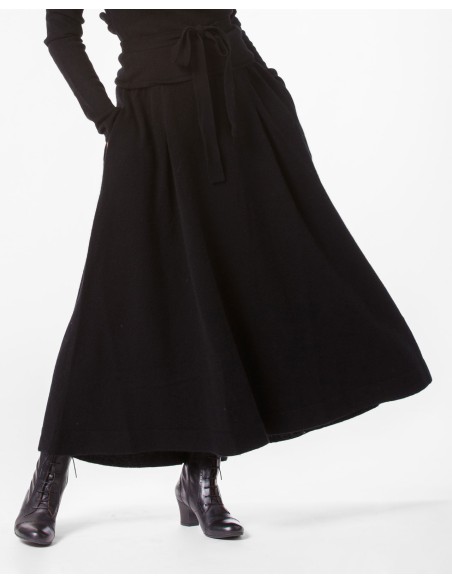 GONNA AMPIA 100% CASHMERE CON PENCES "MARTA"