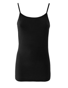 CANOTTA SPALLINA SOTTILE IN BAMBU' - NERO