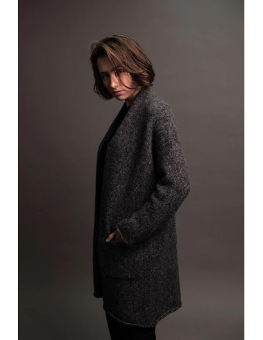 CARDIGAN IN ALPACA E COTONE BIOLOGICO "BRUME"