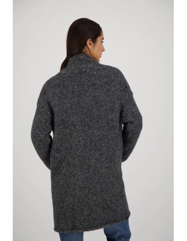 CARDIGAN IN ALPACA E COTONE BIOLOGICO "BRUME"