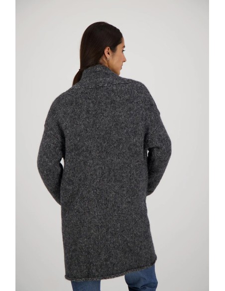 CARDIGAN IN ALPACA E COTONE BIOLOGICO "BRUME"
