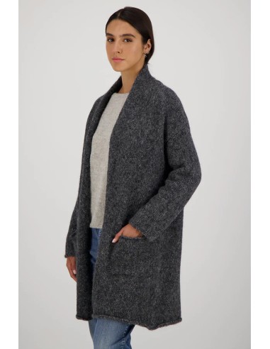CARDIGAN IN ALPACA E COTONE BIOLOGICO "BRUME"