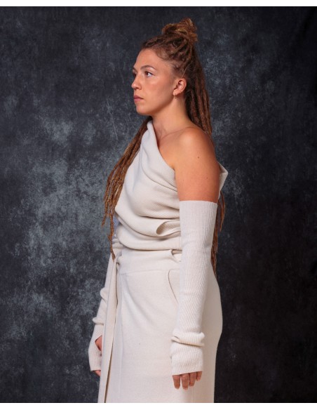 MAXIMAGLIA SMANICATA IN LANA E CASHMERE "LUNA"