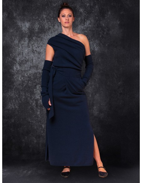 MAXIMAGLIA SMANICATA IN LANA E CASHMERE "LUNA"