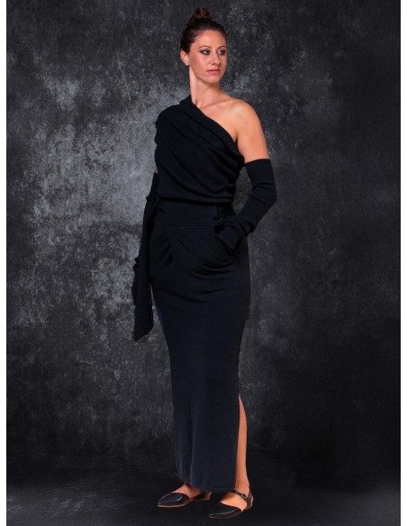 MAXIMAGLIA SMANICATA IN LANA E CASHMERE "LUNA"