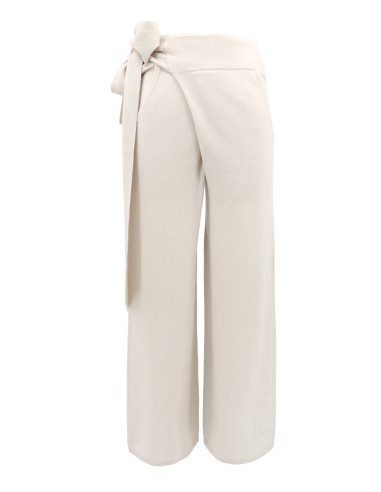 PANTALONE DRITTO WRAP IN LANA E CASHMERE...