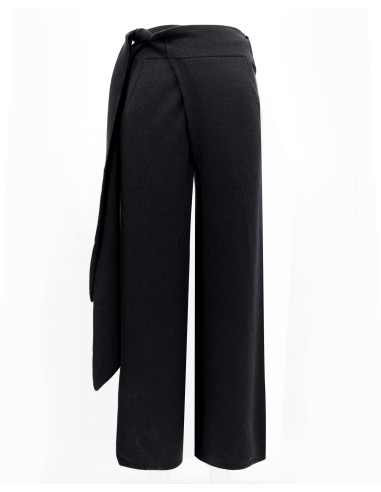 PANTALONE DRITTO WRAP IN LANA E CASHMERE...