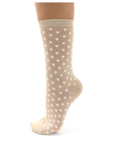 CALZINI MEDI BAMBU "BASIC POIS" - BEIGE