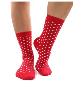 CALZINI MEDI BAMBU "BASIC POIS" - ROSSO 2