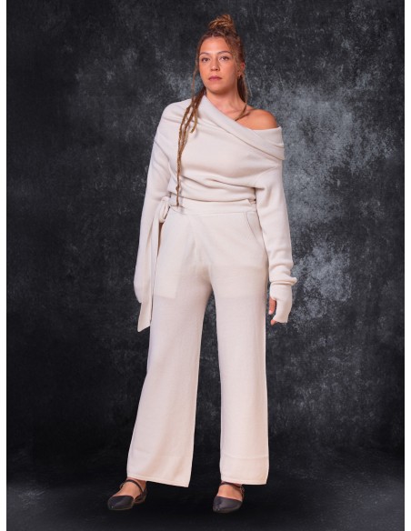 MAXI MAGLIA MANICHE LUNGHE IN LANA E CASHMERE "ASTRAL"