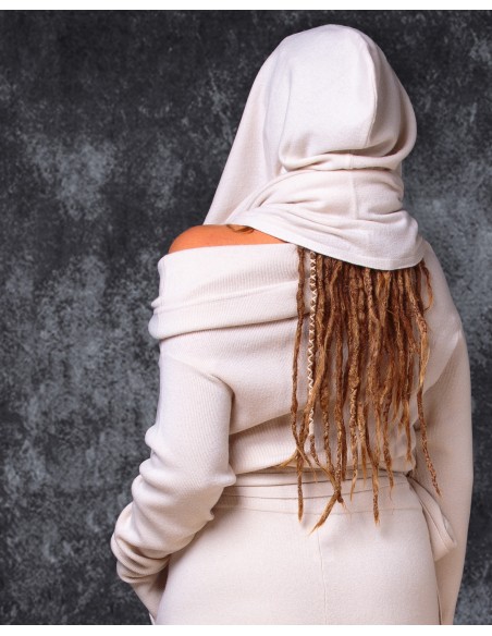 MAXI MAGLIA MANICHE LUNGHE IN LANA E CASHMERE "ASTRAL"