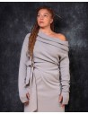MAXI MAGLIA MANICHE LUNGHE IN LANA E CASHMERE "ASTRAL"
