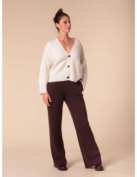 CARDIGAN CHUNKY IN 100% CASHMERE SPAZZOLATO "CAMILLA"