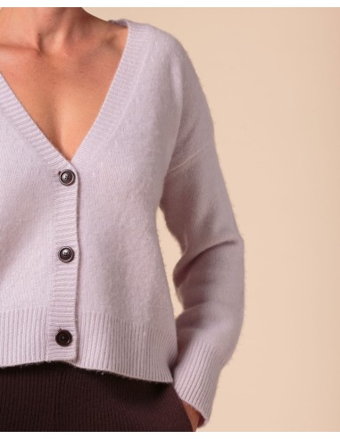 CARDIGAN CHUNKY IN 100% CASHMERE SPAZZOLATO...