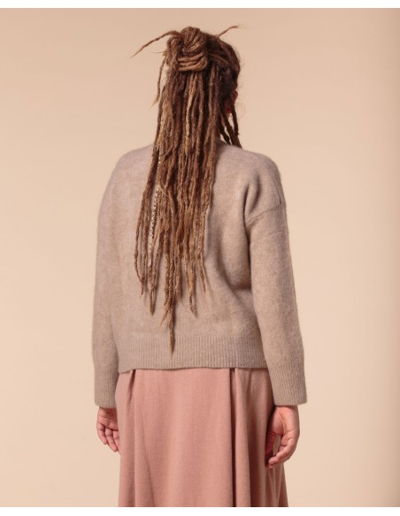 CARDIGAN CHUNKY IN 100% CASHMERE SPAZZOLATO "CAMILLA"