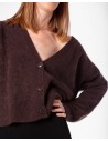 CARDIGAN CHUNKY IN 100% CASHMERE SPAZZOLATO "CAMILLA"