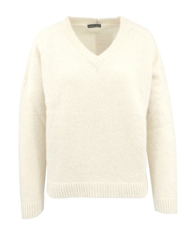 MAGLIONE  IN 100% BABY ALPACA SCOLLO V "IRENE"
