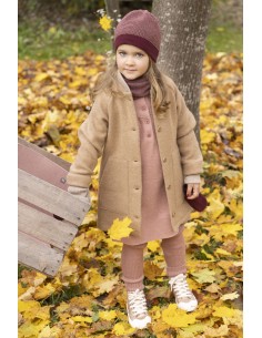 CAPPOTTO BIMBA IN LANA COTTA - ROSA 2