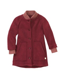 CAPPOTTO BIMBA IN LANA COTTA - BORDEAUX
