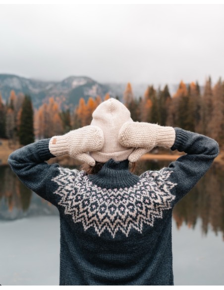 MAGLIONE NORVEGESE FATTO A MANO IN LANA MERINO "CHE CHE"