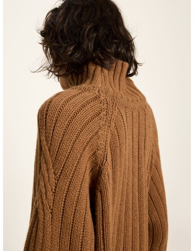 MAGLIONE OVERSIZE TRECCE IN LANA E COTONE BIO