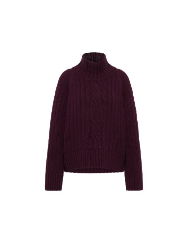 MAGLIONE OVERSIZE TRECCE IN LANA E COTONE BIO