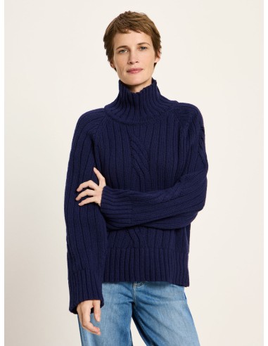 MAGLIONE OVERSIZE TRECCE IN LANA E COTONE BIO