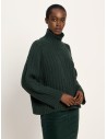 MAGLIONE OVERSIZE TRECCE IN LANA E COTONE BIO