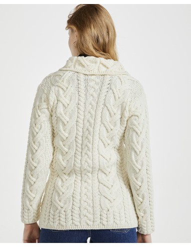 CARDIGAN ARAN IN LANA SUPERSOFT "CHUNKY"