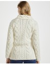 CARDIGAN ARAN IN LANA SUPERSOFT "CHUNKY"